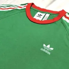 adidas originals リンガーTシャツ メキシコカラー 緑×赤 XLのサムネイル