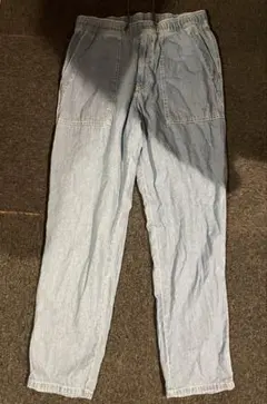 ライトブルー ストレートレッグ デニムパンツ