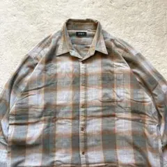 90s Vintage 古着　レトロ　オンブレ　チェックシャツ