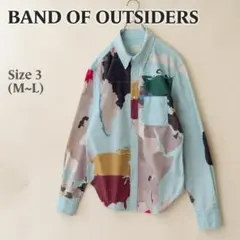 【名作】Band of Outsiders 地図柄 BD長袖シャツ 3 世界地図のサムネイル