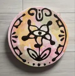 手描きアート キャンバス作品 <かわいいとは>15cm
