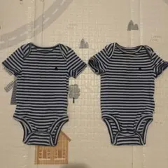 baby GAP ストライプロンパース 70 2着セット　双子