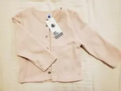 美品★プチバトー　スウェットカーディガン ピンク 24m86cm