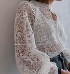 PAGEBOY ページボーイ　レースチュニックシャツ