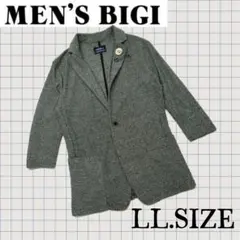 z15【MEN'S BIGI】 夏物7分袖ジャケット グレー LLサイズのサムネイル