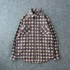 old　デザインシャツ　BALL S.P.A　チェック　ヘビー　日本製　90ｓ