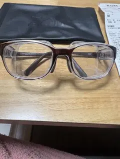 ラ*浦様 Zoff オーバーサイズメガネ クリア/ブラウン