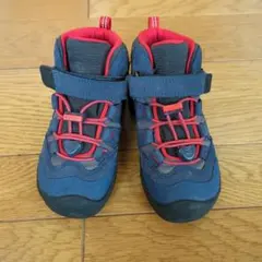 KEEN キッズ用 ハイカットスニーカー ネイビー/レッド17cm