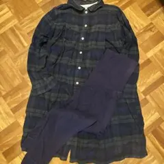 無印良品◎マタニティ　パジャマ◎チェックM-L◎レギンスセット　ブラックウォッチ