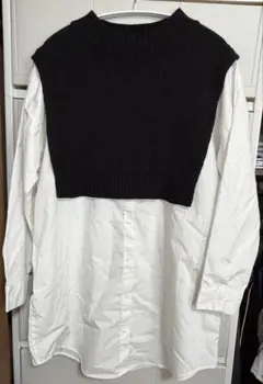 chocol raffine robe ベスト風ドッキングニットチュニック