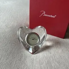Baccarat ハート型 置時計 稼働品 美品】廃盤 定価 5.6万 baccara ハート型 置時計 ルビーレッド - メルカリ