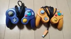 ゲームキューブ DOL-003 USBコントローラー 青 オレンジ 2個セット