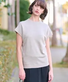 DRESSTERIOR リネン裏毛フレンチプルオーバー グレージュ 36（S）のサムネイル