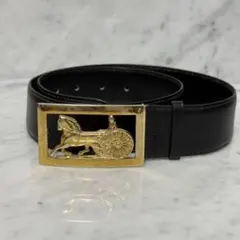 2019年✨HERMES 馬車ロゴ リバーシブル D刻印 ゴールド金具 ベルト