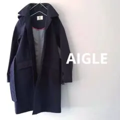 【美品】　AIGLE エーグル　レインコート　ネイビー　Sサイズのサムネイル