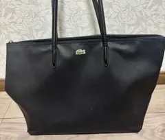 【新品・未使用】 ラコステ　レザートートバッグ 未使用級】ラコステ LACOSTE トートバッグ A4サイズ対応 大容量 手持ち