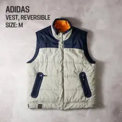 adidas 00s リバーシブル中綿ベスト ライトグレー×オレンジ Mのサムネイル