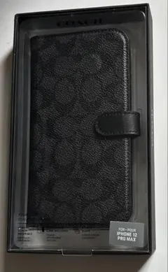 COACH iPhone 12 Pro Max 手帳型ケース ブラック
