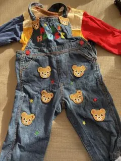 2点セット　ミキハウス MIKIHOUSE オーバーオール ロンT80cm90㎝