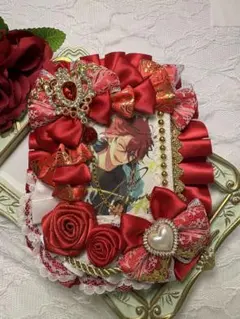 痛ケース 硬質ケース デコ 赤/白 B8