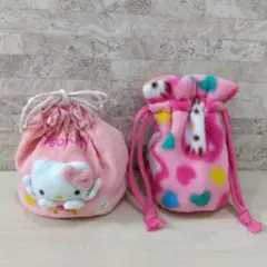 キティ ＊ レトロ 巾着2点セット