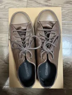 CONVERSE ブラウン レザー スニーカー