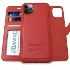 AMOVO iPhone 13 Pro 用 ケース 本革 手帳型 6.1インチ