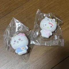 ちいかわ サンリオ シークレットフロッキーマスコットチャーム キティ