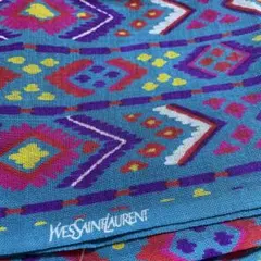 Yves Saint Laurent 幾何学模様生地 100%毛