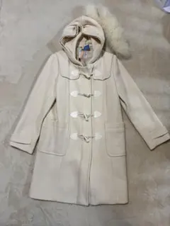 フォックスファーダッフルコートホワイト　ノエラ noela