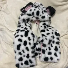 101匹わんちゃん フード付きマフラー マフラーキャップ