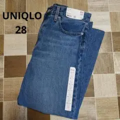 新品タグ付　UNIQLO　ユニクロ　ストレートハイライズジーンズ　28インチ
