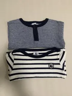 プチバトー　カットソー2枚セット　12m 74cm