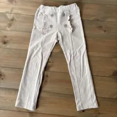 フリル付きクリーム色長ズボン　moujonjon