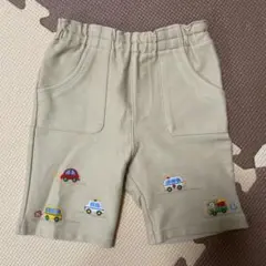 MIKIHOUSE ベージュ 車刺繍 ズボン
