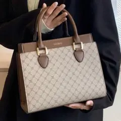 Dedoo SHEIN ハンドバッグ ショルダーバッグ ブラウン マルチカラー