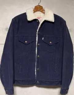 リーバイス　コーデュロイ　ボアジャケット　36 ネイビー　USA製　70608