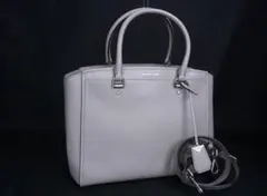 [極美品] MICHAELKORSグレーショルダーバッグ　 2wayハンドバッグ