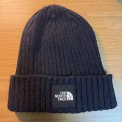 美品　The north face ビーニー　ニット帽　ネイビー