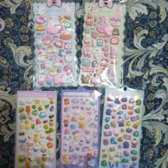 おしりシール2枚とぷっくりシール3枚おまとめセット