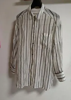 AZUL BY MOUSSY ストライプ 長袖シャツ FREE　シアーシャツのサムネイル
