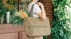 DEAN & DELUCA メッシュトートバッグ ブラウン　L