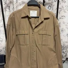 MOUSSY ミリタリーシャツワンピース ブラウン