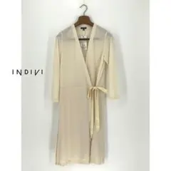 B0103/新品タグ付き INDIVI インディヴィ サテン シースルー