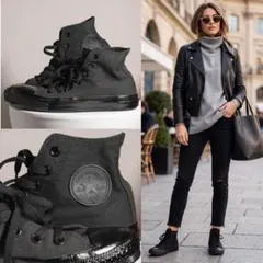 CONVERSE　オールスター ハイカット ブラック スニーカー　24.5cm