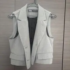 ZARA グレー ノースリーブ ベスト M