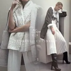ブルネロ クチネリ ムートン コート 今月までの出品です BRUNELLO CUCINELLI / ブルネロクチネリヴィンテージ加工