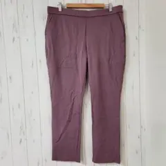 Lee レディース アンクルパンツ 無地 3L 紫 ストレッチ 通勤 きれいめのサムネイル