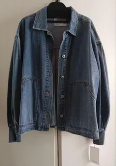 パシオーネ　ジャケット　襟付きボリュームスリーブデニム　JK　PASSIONE