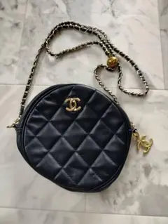 CHANELノベルティーブラック キルティングチェーンショルダーバッグ